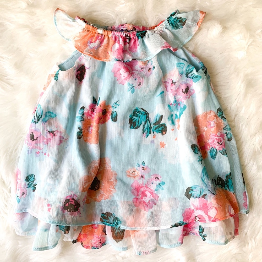 Blueberi Boulevard | Baby Girl Flower Dress 3-6M